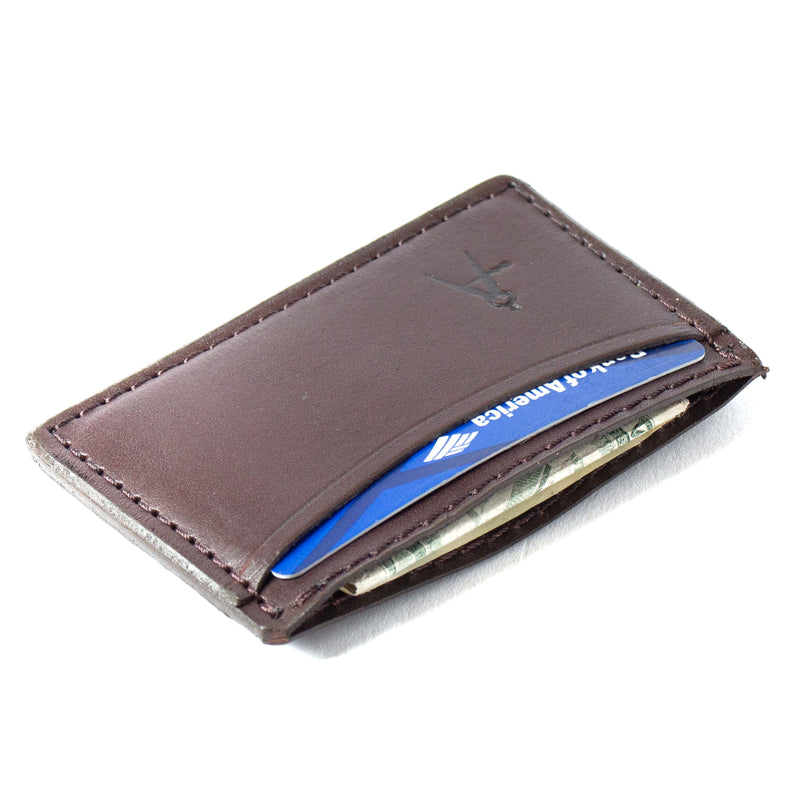 3-Pocket Card Case (Dark Brown)