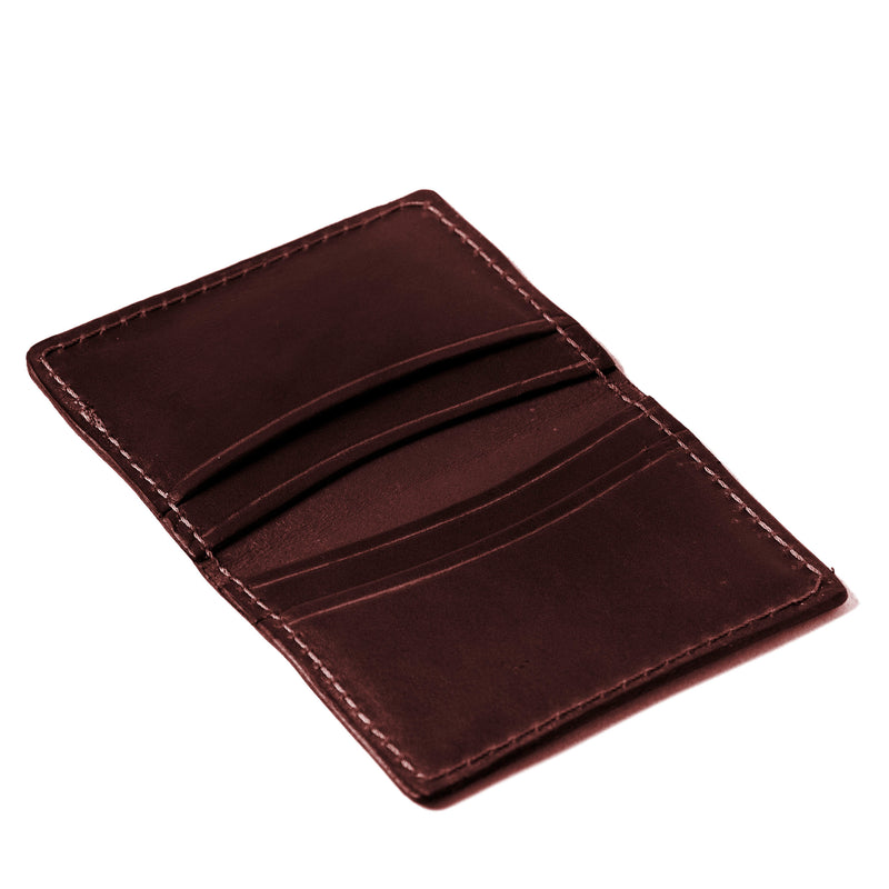 Fold-over Card Wallet (Dark Brown)