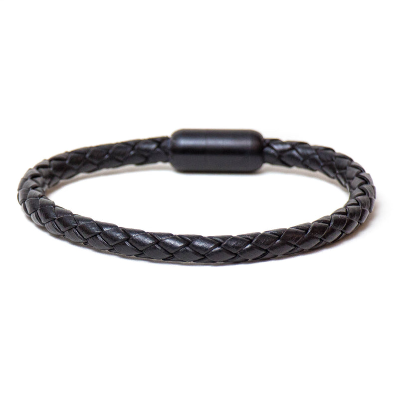 Braided Single Wrap Bracelet (Black)