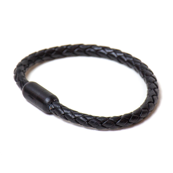 Braided Single Wrap Bracelet (Black)